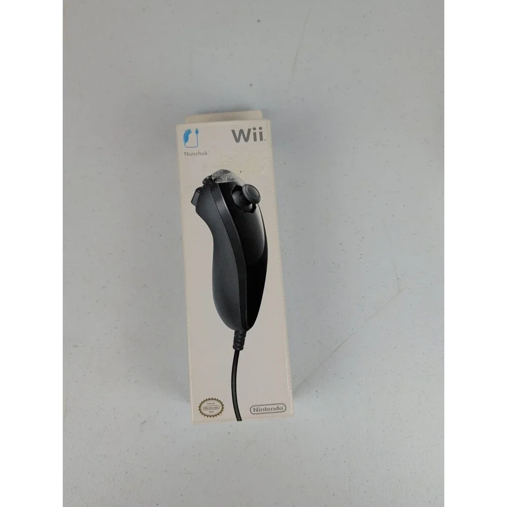 Nintendo Wii Black Nunchuk - Brand New Sealed OEM